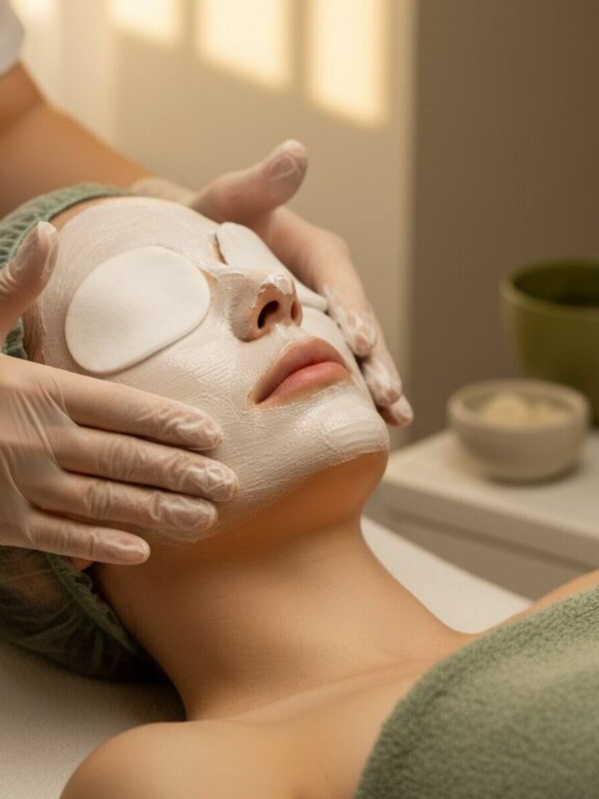Curățare facială profundă cu produse cosmetice